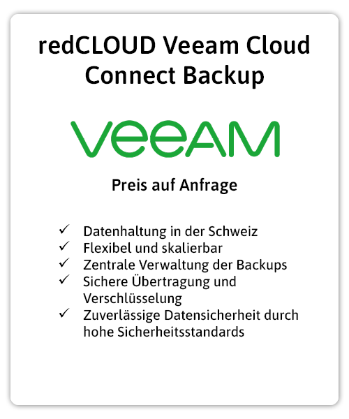 Cloud Backup, redCLOUD Veeam Cloud Connect Backup, Backup