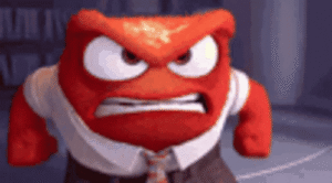 Anger, Inside Out, Gesichtsausdruck ohne Kaffee