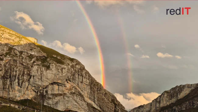 Sommerevent Regenbogen über dem Pilatus